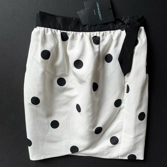 NWT Cynthia Rowley Emery Polka Dot Tulip Wrap Skirt - Picture 6 of 12